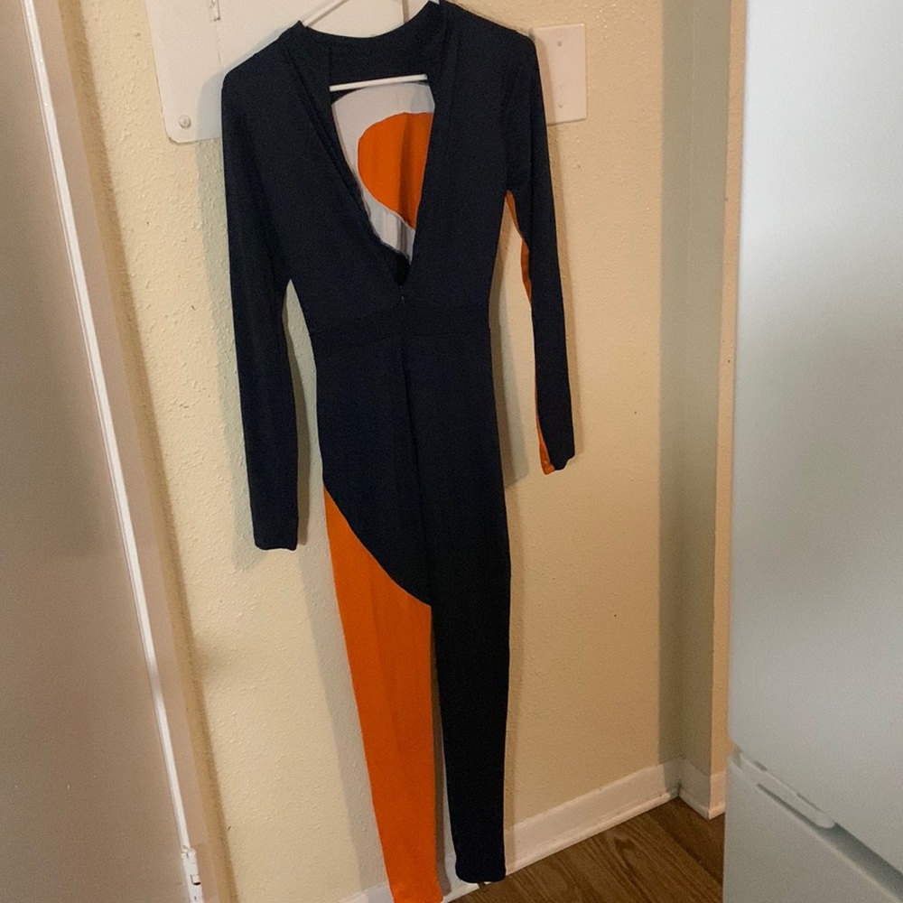 Orange &blue jumpsuit